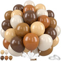 Brown Balloons, 50 Pcs Coffee Brown for Neutral Fall Thanksgiving Cowboy by Saxuxu
