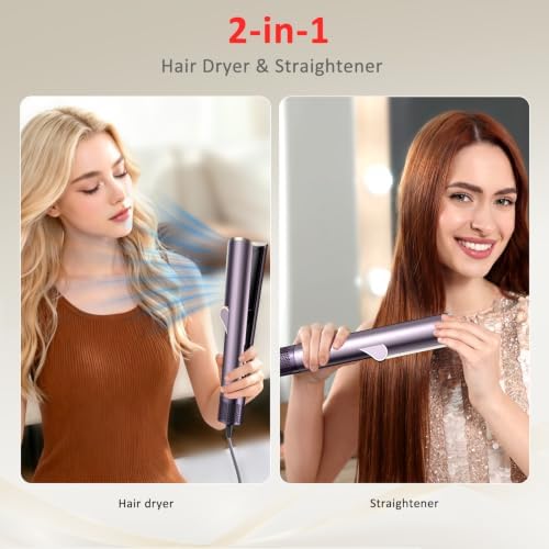 2-in-1 Air Hair Straightener & Blow Dryer,Wet-to-Dry Straightener Flat Iron - Image 5