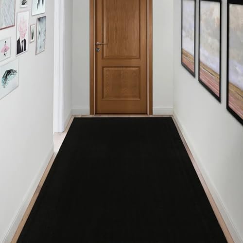 Black Carpet Runner for Party, Premium 160 GSM Felt Non-Woven Fabric Runway Rug for Party Wedding & Special Events,Rolled Package Without Creases (Black, 3X15 ft) - Image 2