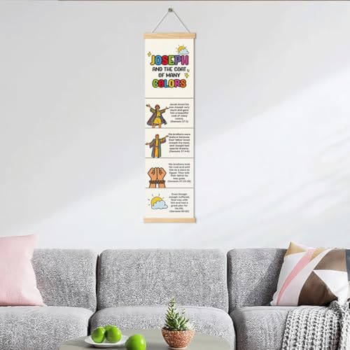 Joseph's Coat of Many Colors Banner, Church Banner, Christian Rustic Hanging Door Flag, Farmhouse Decorations Outdoor Indoor, Church Activity Decor, Bible Lesson, Scripture and Words Decorations - Image 6