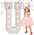 4FT Marquee Letters, Large Light Up Letters U for Party Decor by MerryMosaics
