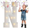 3FT Marquee Letters, Large Light Up Letters N for Party Decor by MerryMosaics