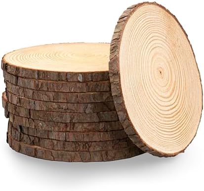 Set of 6 Medium (10-11) inch Wood Slices for centerpieces! Baby Shower centerpieces, Woodland centerpieces, Wedding centerpieces. Set of 6 Medium (10-11") by RusticWoodSlices