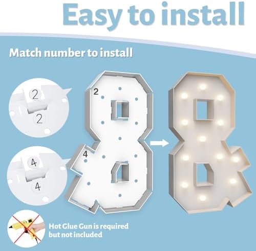 4FT Light Up Marquee Letter & - Large Foam Board Mosaic Kit - Image 4