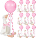 Chunful 10 Set Pink One Silly Goose 1st Birthday Decoration 11.8 Inch Soft Goose Stuffed Animal Baby Shower Centerpieces Swan Stuffed Animal with Balloon Table Decor for Wedding Gift Party Favor by Chunful