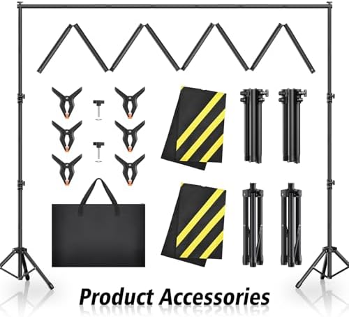 Forlogic Backdrop Stand 10x7.5ft(WxH),Portable Adjustable Photo Back Drop Stand for Party, Photography, Weddings - Image 6