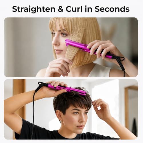 1/2 Inch Mini Flat Iron Adjustable Temps, Dual Voltage for Travel - Image 4