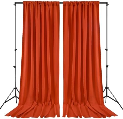 Rust Backdrop Curtains 10ftx10ft Thanksgiving Polyester Photo Drapes - Image 4