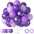 AIOZX Purple Latex Balloon Set - 50 Pcs 12 Inches Dark Purple Balloons Metallic Purple Balloons for Birthday Wedding Baby Shower Party Decoration by AIOZX