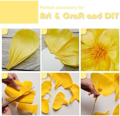 PartyWoo Light Yellow Crepe Paper 4pcs 328 FT Pale Pastel Yellow Streamers - Image 4