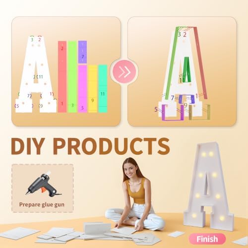 imprsv Marquee Light Up Letters, 3FT Marquee Letters for Birthday Baby Shower Wedding Decorations Light Up Letters for Engagement Party Decor, Large Marquee Letters for Party Decorations, Letter M - Image 2
