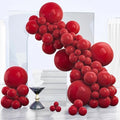 PartyWoo Burgundy Balloons 140pcs Dark Red Maroon Ruby Red Different Sizes by PartyWoo