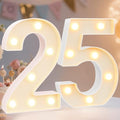 Pooqla 25th Birthday Decorations for Her Him, Light Up Number 25 for Party Table Decorations, 25th Birthday Gift for Women Men, Backdrop Wall Decor for 25th Wedding Anniversary Decoration by Pooqla
