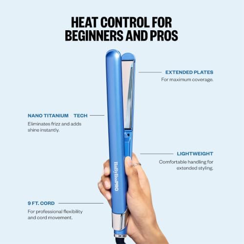 BabylissPRO Nano Titanium Ultra-Sleek Hair Straightener, Flat Iron for All Hair Types - Image 5