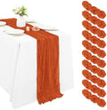 10 Pack Cheesecloth Table Runner 20 x 120 Inch, Orange by XLEUDTER