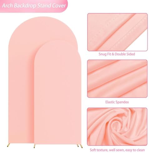 Wokceer Arch Backdrop Stand and Cover Set of 2, 7.2FT,6FT Arch with Cover - Image 5