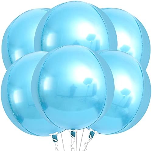 KatchOn Light Blue Foil Balloons - 22 Inch, Pack of 6, Water Decorations by KatchOn