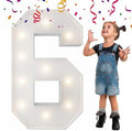 3FT Marquee Numbers, Large Light Up Numbers 6 for 6th Birthday Party Decor by MerryMosaics