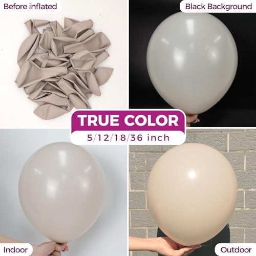 Bezente Cream Balloons Latex Party Boho Neutral Balloons 100 Pack 12 inch - Image 2