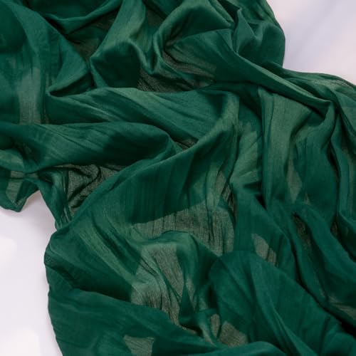 Emerald Green Christmas Cheesecloth Table Runner Home Decor 10ft, 6 Pack - Image 4