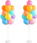 Assorted Bright Balloon Column Stand Kit Set of 2 with Base For Party Decor by Tosuced