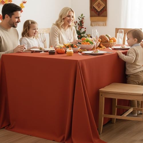 Fitable 6 Pack Rust Tablecloths 90x156 Inch for 8 Foot Rectangle Tables - Image 3