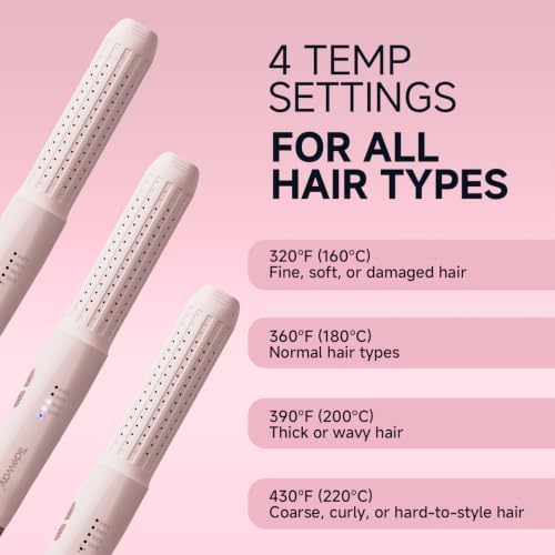 Tideway Hair Straightener,Dual Voltage 1" Ceramic Travel Flat Iron Cool Air - Image 5