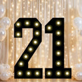 Pooqla 21st Birthday Decorations for Him, 2.4FT Light Up Numbers by Pooqla