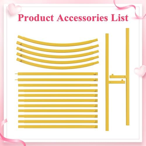Wokceer 7.2FT Arch Backdrop Stand Gold Metal Wedding Arch Backdrop Stand - Image 5