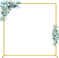 Wokceer Square Backdrop Stand Gold Metal Wedding Arch Stand 6.6FT x 6.6FT by Wokceer