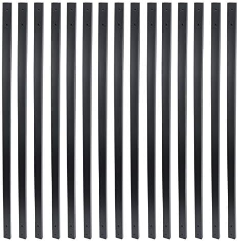 Myard 32-1/4'' Traditional Rectangular Iron Deck Balusters, Matte Black by Myard
