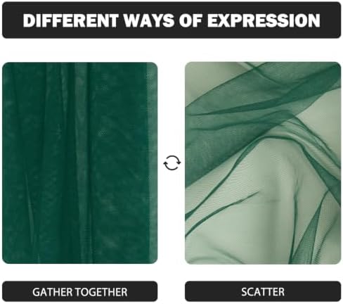 Artoid Mode Dark Green Gauze Table Runner 28x120Inch, Seasonal Sheer Kitchen Dining Holiday Wedding Birthday Baby Shower Table Decor for Home Party - Image 6