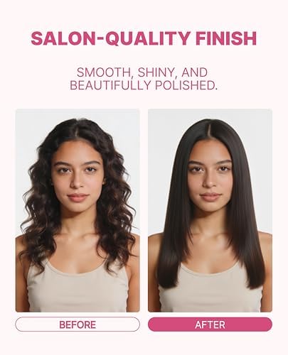 GLAMPALM GlamMuse 1" | All-Ceramic Flat Iron Infused with Vita-C, Salon Results with Less Heat Damage, Trusted by K-Pop Hair Stylists, Dual Voltage Hair Straightener, Silk Press | GP201T - Image 6