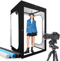 Photo Light Box, Portable 47"x39"x78" Photo Studio Light Box, Shooting Tent Kit with 768 Light Beads and 3 Color Backdrops. Large Lightbox with 6 Stepless Dimming Light Boards for Photography by Unknown