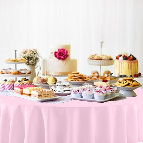 4 Pack Round Pastel Table Cloths for Parties, 84 Inch - Image 5