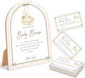 Goose Baby Shower Games, Vintage Goose Measure The Baby Bump Game, 6x8 Inch Arch Wooden Sign With Stand And 50 Guessing Cards, Gender Reveal Party Supplies & Decorations - AD04 by Unknown