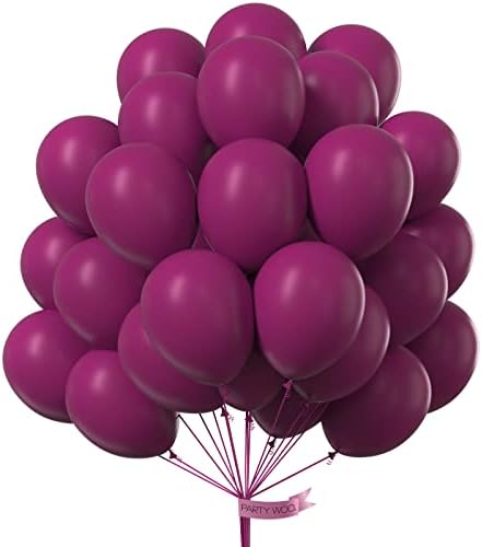 PartyWoo Dark Purple Balloons 50pcs Royal Purple Boho Neutral Color 12 Inch by PartyWoo