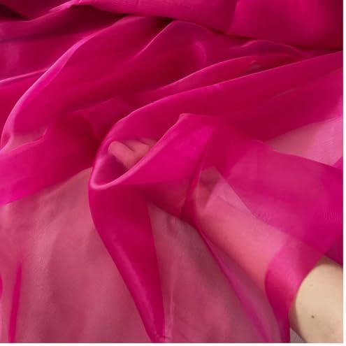 70 Yard Organza Fabric 44" Wide for Wedding Event Décor - Magenta - Image 4