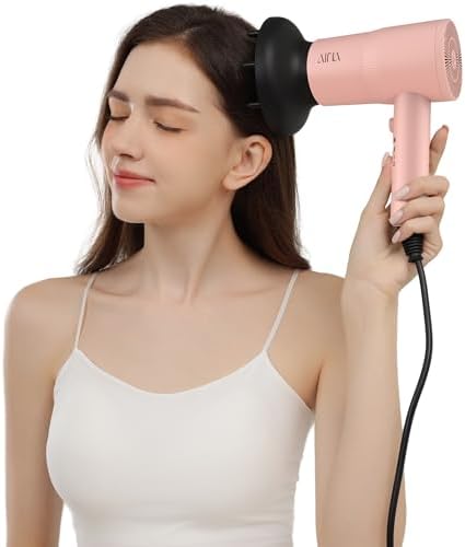 AINA Diffuser Hair Dryer Full-Featured Blow Dryer 110V/1600W(Babe Pink) - Image 6