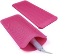Silicone Heat Resistant Mat Pouch for Hair Straightener,Curling Iron, Pink by Fouews