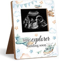 Vintage Airplane Baby Shower Decor Frame, Airplane Baby Shower Party Supplies, for Expecting Parents-to-Be Keepsake Gifts, Pregnancy Sonogram Frame Keepsake, Gender Reveal Presents by Unknown