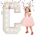 4FT Marquee Letters, Large Light Up Letters C for Hoco Party Decor by MerryMosaics