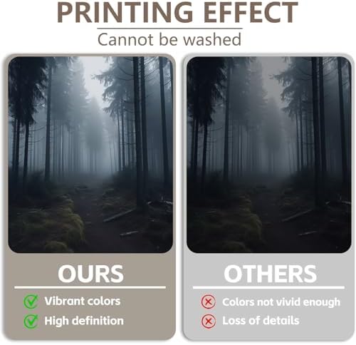 Dark Misty Forest Backdrop for Horror Halloween Eve Party Black Spooky Foggy Woods Pathway Scary Movie Pine Tree Background Nature Photography Studio Photo Booth Props 20x10ft - Image 5