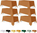 Fitable 6 Pack Bronze Tablecloths for Rectangle Tables, 70 x 120 Inch by Fitable
