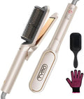 TYMO Flat Iron Hair Straightener Brush 2 in 1, 200M Ions Ceramic Hot Comb by TYMOFashionTech