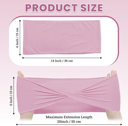 MDS Pack of 100 Spandex Chair Sashes Without Slider Buckles – Blush Pink - Image 2