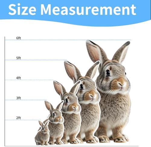 Rabbit 2FT Life Size Cardboard Cutout, 1 PC - Image 2