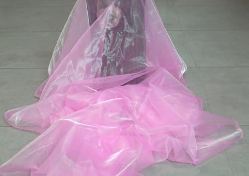 5 Yard Organza Fabric 44" Wide for Wedding Event Décor - Pink - Image 3