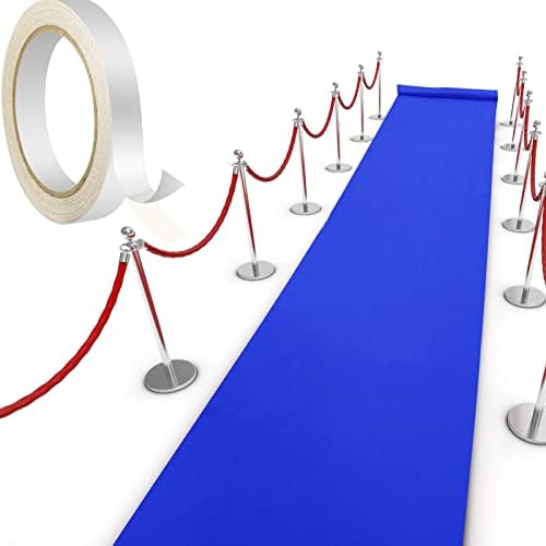 Royal Blue Carpet Runner for Wedding Party Aisle with Tape by Shappy