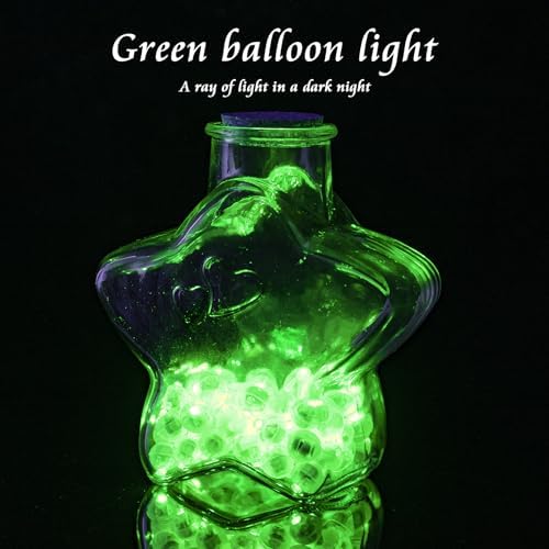 50pcs Balloon Lights Mini LED Lights Round Long Standby Time Ball Lamps for Paper Lantern Birthday Party Christmas Halloween Decoration Green Plastic - Image 2